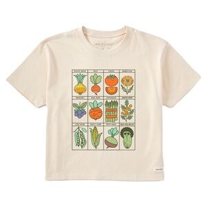 Life Is Good Beige Vegetable Graphic Tee